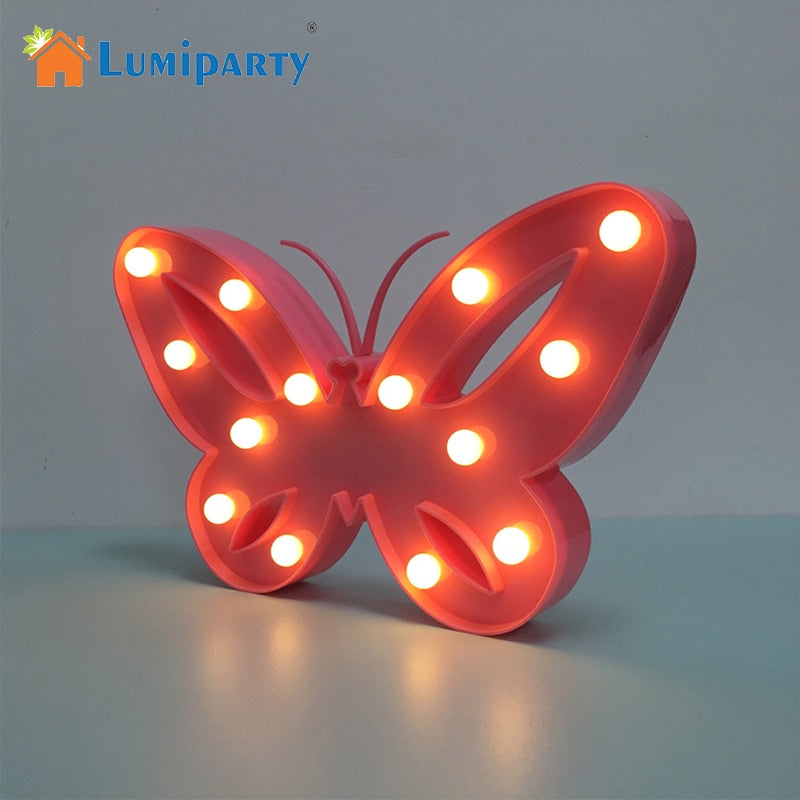 LumiParty 2017 New 3D Design Beautiful Butterfly LED Night Light Decorative Table Lamp For Bedroom Festival Party Lamp